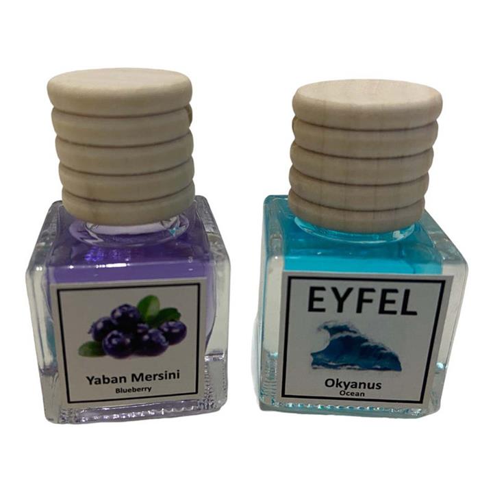 خوشبوکننده هوای خودرو ایفل مدل بلوبری و اقیانوس کد Ocean-Blueberry حجم 10 میلی‌لیتر بسته 2 عددی